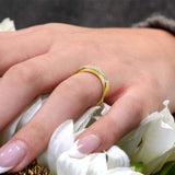 Curved Diamond Wedding Band