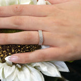 Curved Diamond Wedding Band