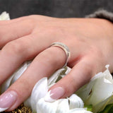 Curved Diamond Wedding Band