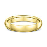 4mm Classic Rounded Polished Yellow Gold Band