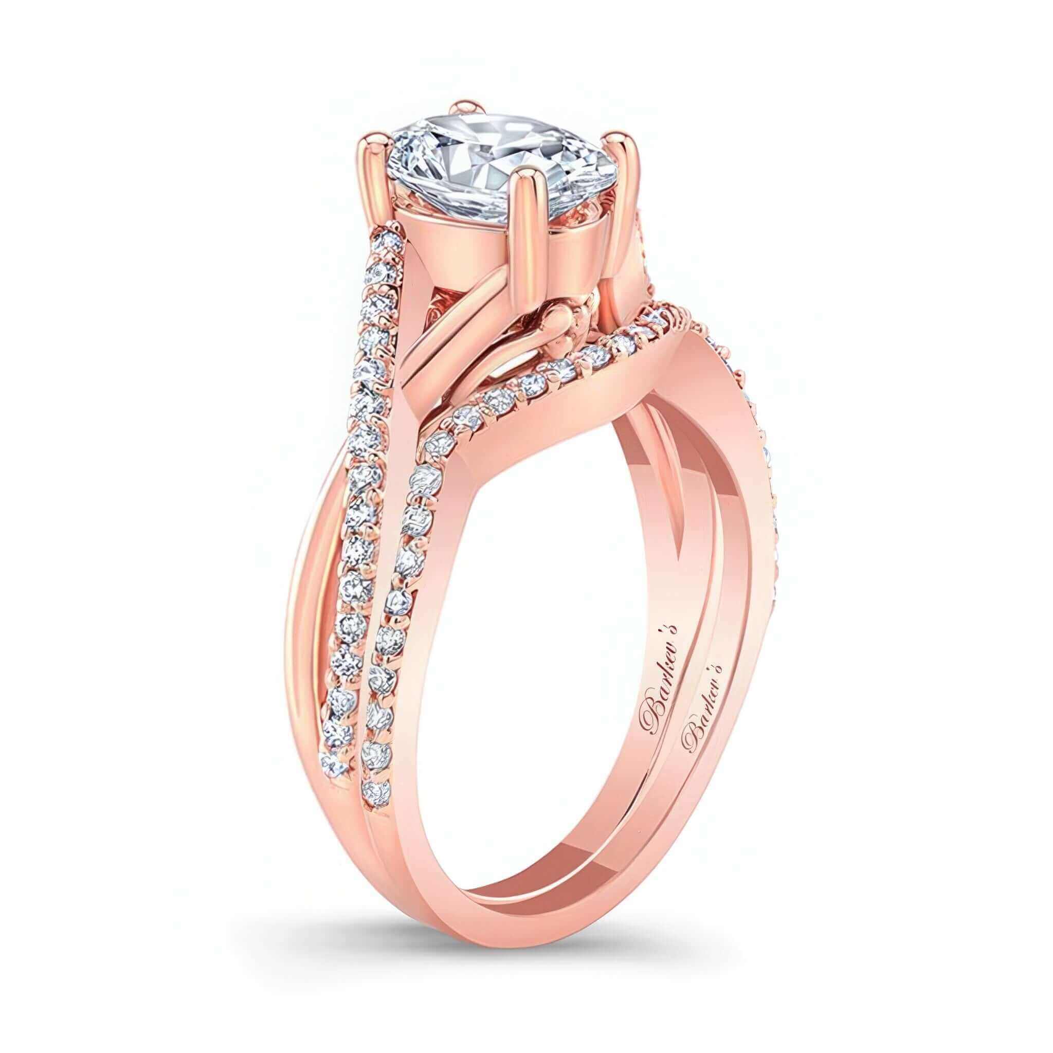 One Carat Oval Diamond Bridal Set