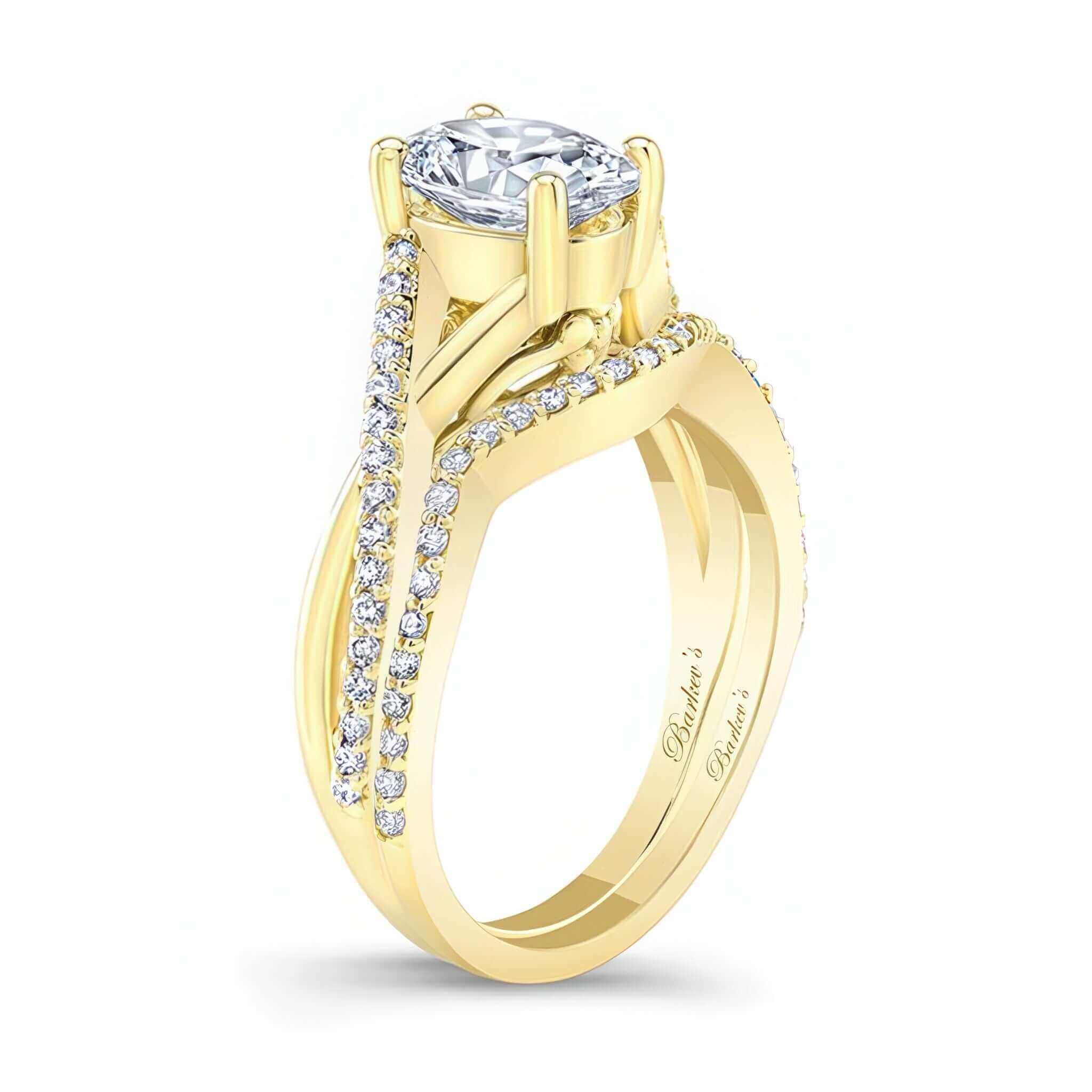 One Carat Oval Moissanite Bridal Set