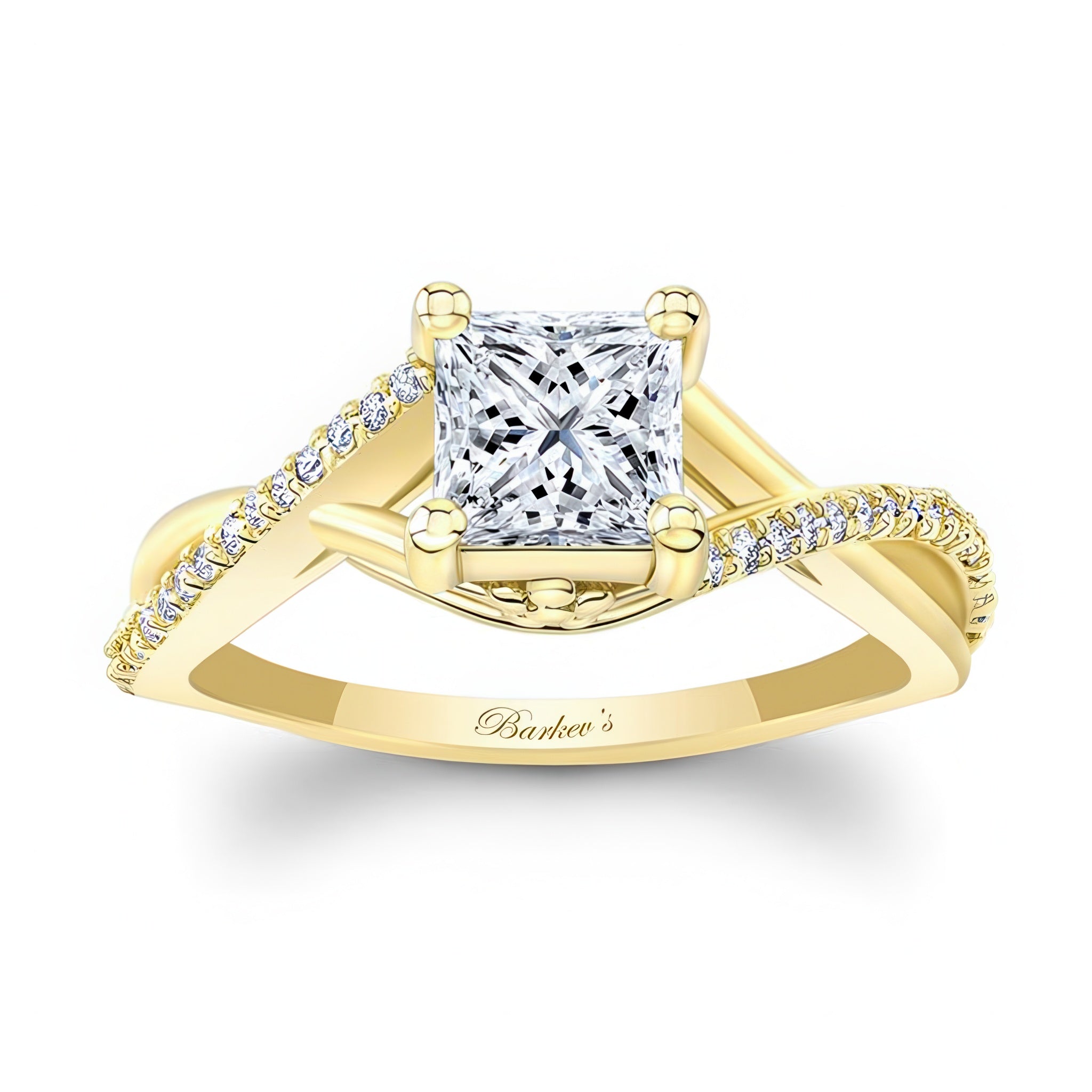 One Carat Princess Cut Lab Grown Diamond Ring