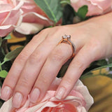 One Carat Princess Cut Diamond Bridal Set