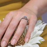 One Carat Lab Diamond Ring With Black Diamonds