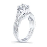 One Carat Moissanite Bridal Set
