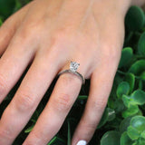 Hidden Halo Pear Lab Grown Diamond Engagement Ring