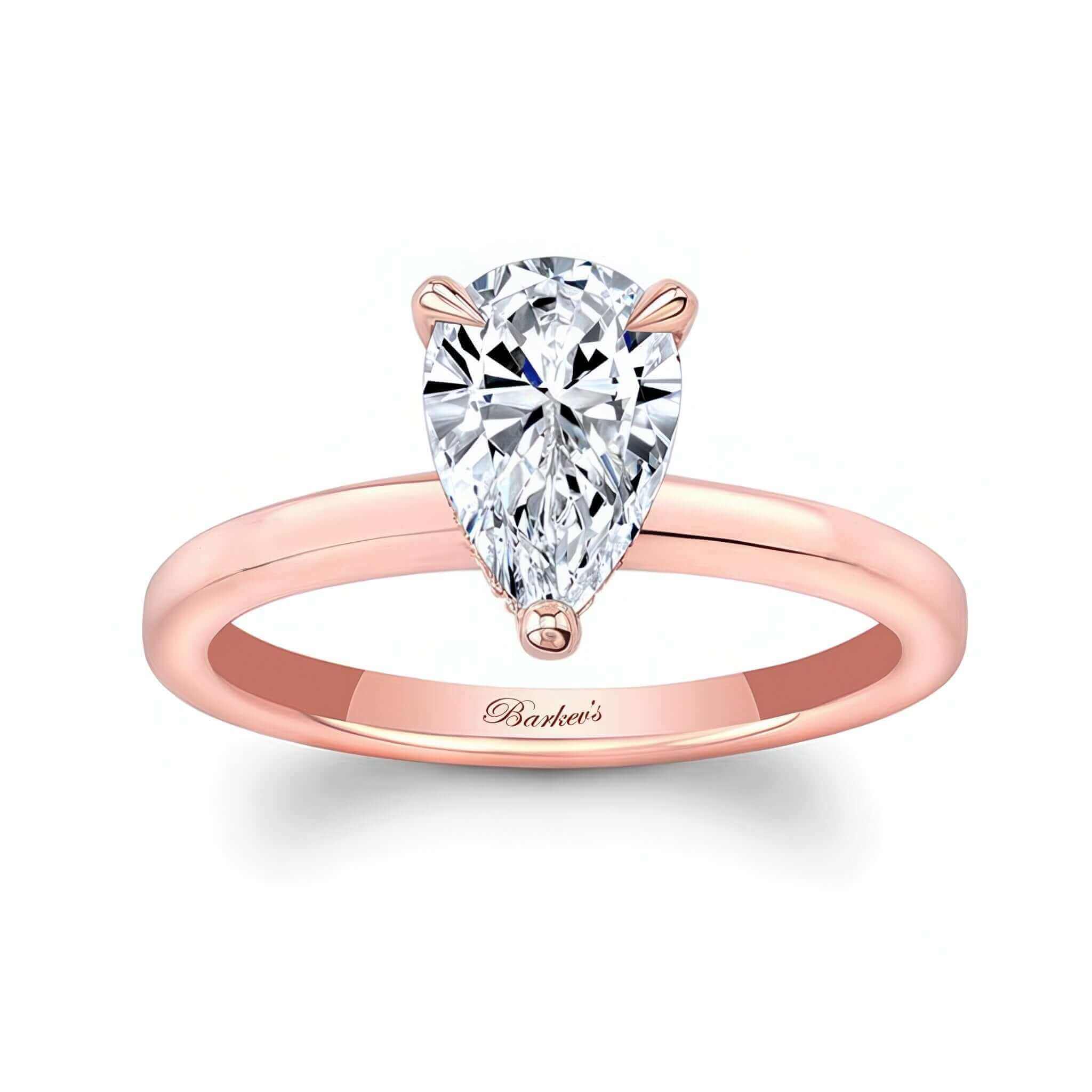 Pear Lab Grown Diamond Solitaire Ring