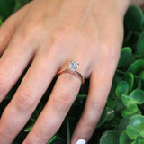 Hidden Halo Pear Lab Grown Diamond Engagement Ring