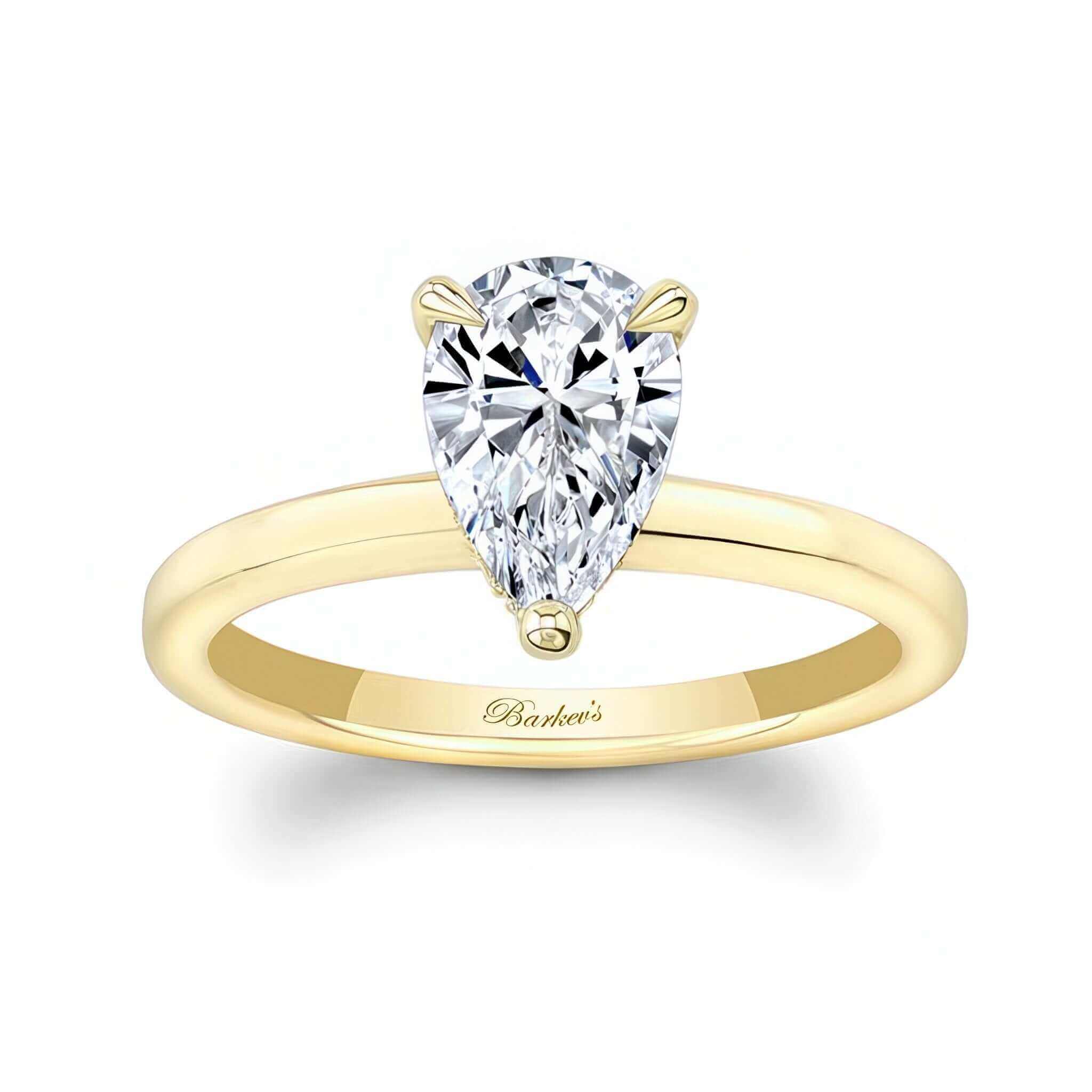 Pear Lab Grown Diamond Solitaire Ring