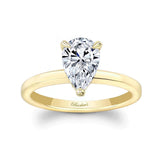 Hidden Halo Pear Lab Grown Diamond Engagement Ring