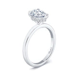 Hidden Halo Pear Lab Grown Diamond Engagement Ring