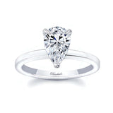 Hidden Halo Pear Lab Grown Diamond Engagement Ring