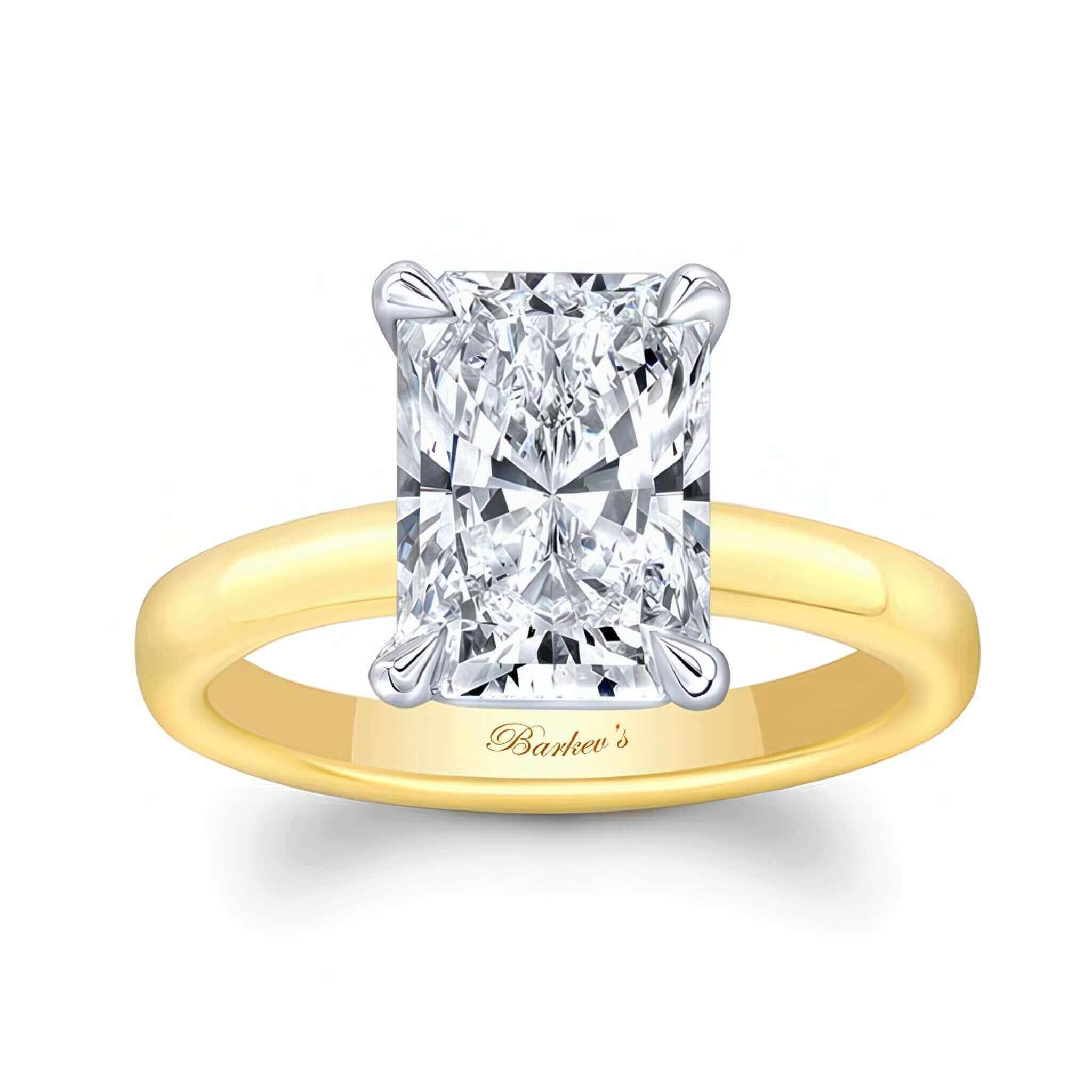 Radiant Cut Lab Diamond Solitaire Engagement Ring