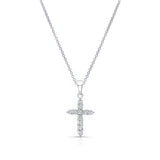 Lab Diamond Dainty Cross Necklace