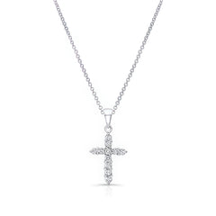 Lab Diamond Dainty Cross Necklace