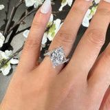 3 Carat Marquise Lab Grown Diamond Ring
