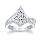3 Carat Marquise Moissanite Ring Set
