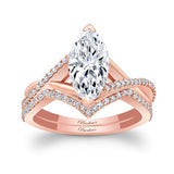 3 Carat Marquise Moissanite Ring Set