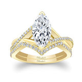 3 Carat Marquise Moissanite Ring Set