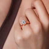 Lori Emerald Cut Solitaire Engagement Ring