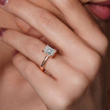 Lori Emerald Cut Solitaire Engagement Ring