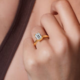 Lori Emerald Cut Solitaire Engagement Ring