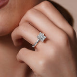 Lori Emerald Cut Solitaire Engagement Ring