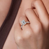 Lori Emerald Cut Solitaire Engagement Ring