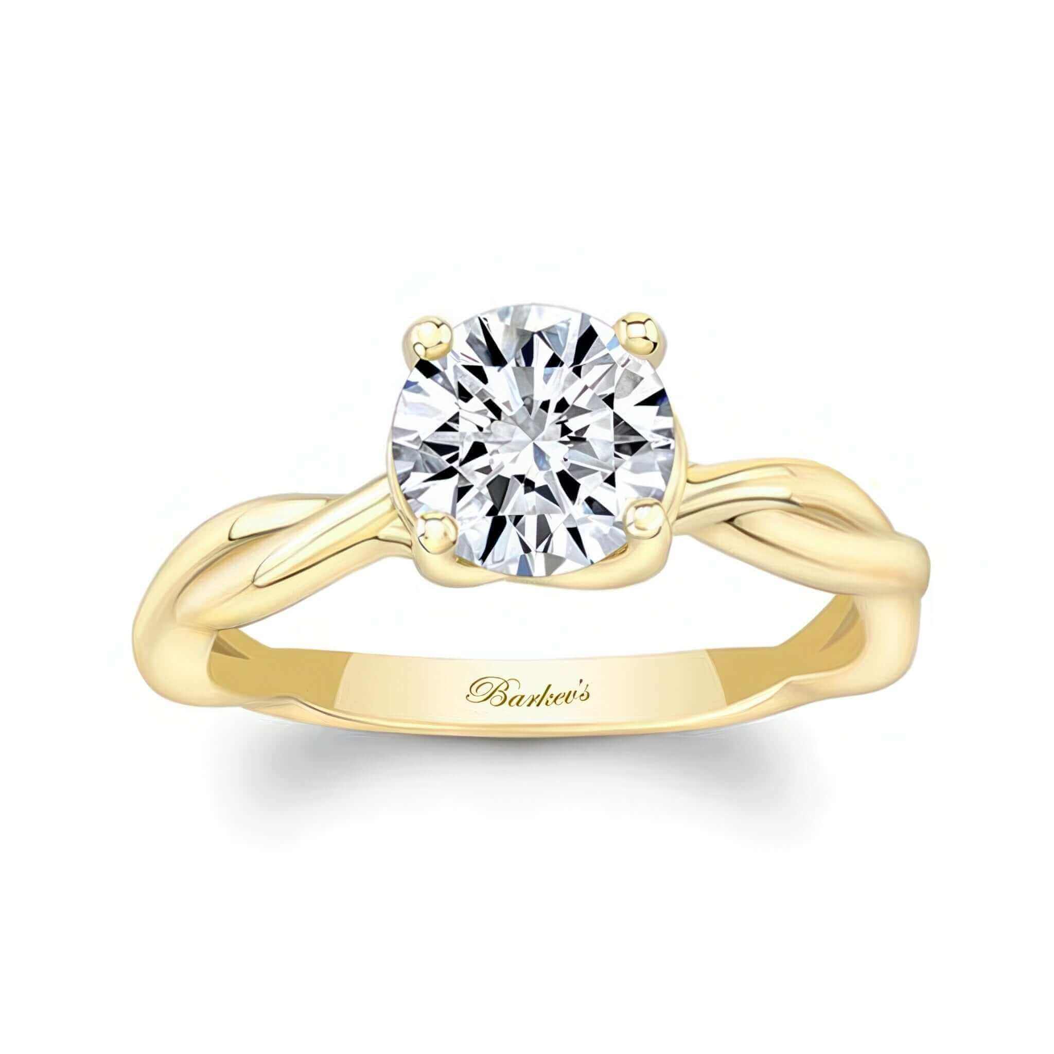 Lab Grown Diamond Twist Solitaire Engagement Ring