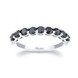 0.90 Carat Black Diamond Half Eternity Band