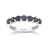 1.05 Carat Black Diamond Half Eternity Band