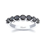 1.4 Carat Black Diamond Half Eternity Band