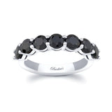2.1 Carat Black Diamond Half Eternity Band