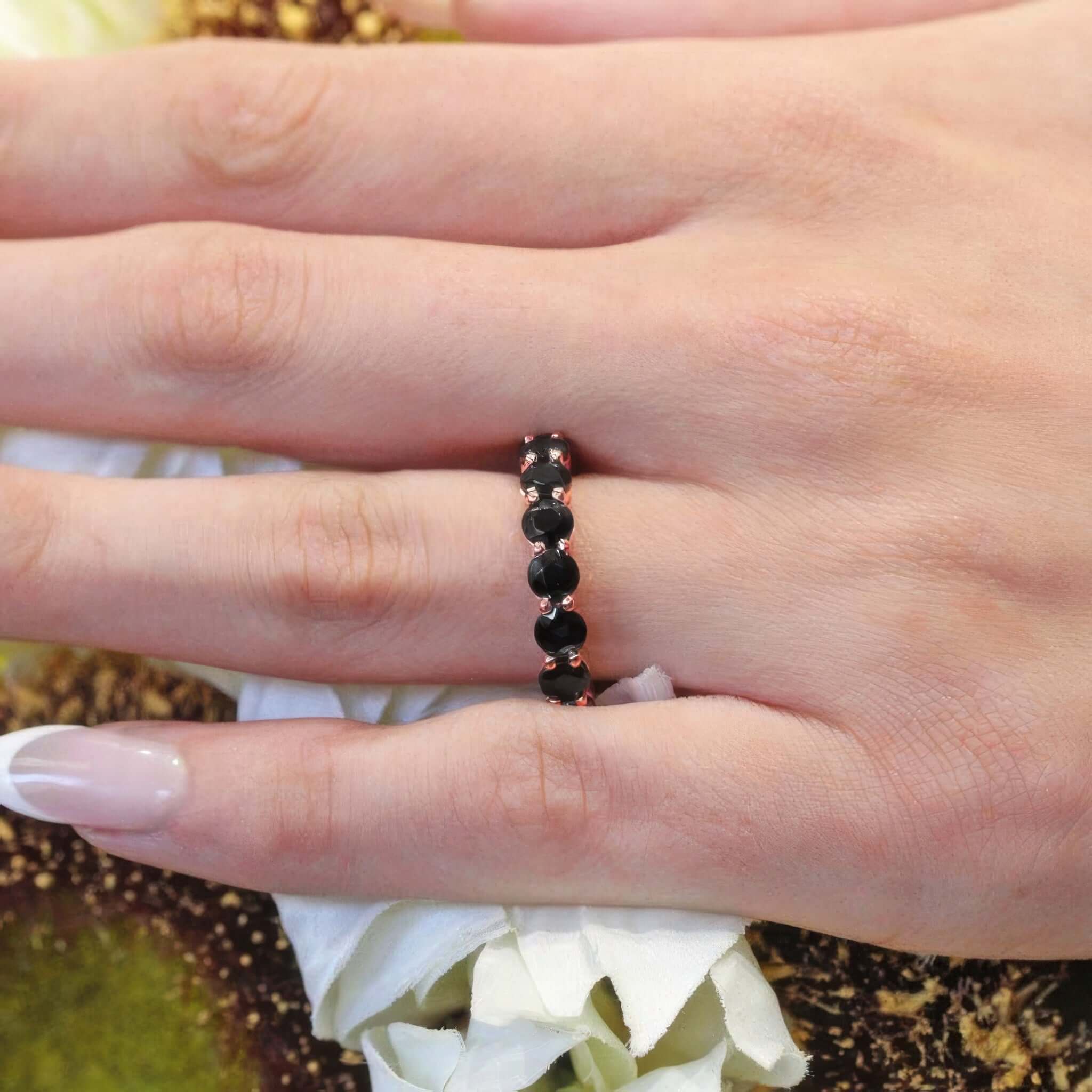 5 Carat Black Diamond Eternity Band