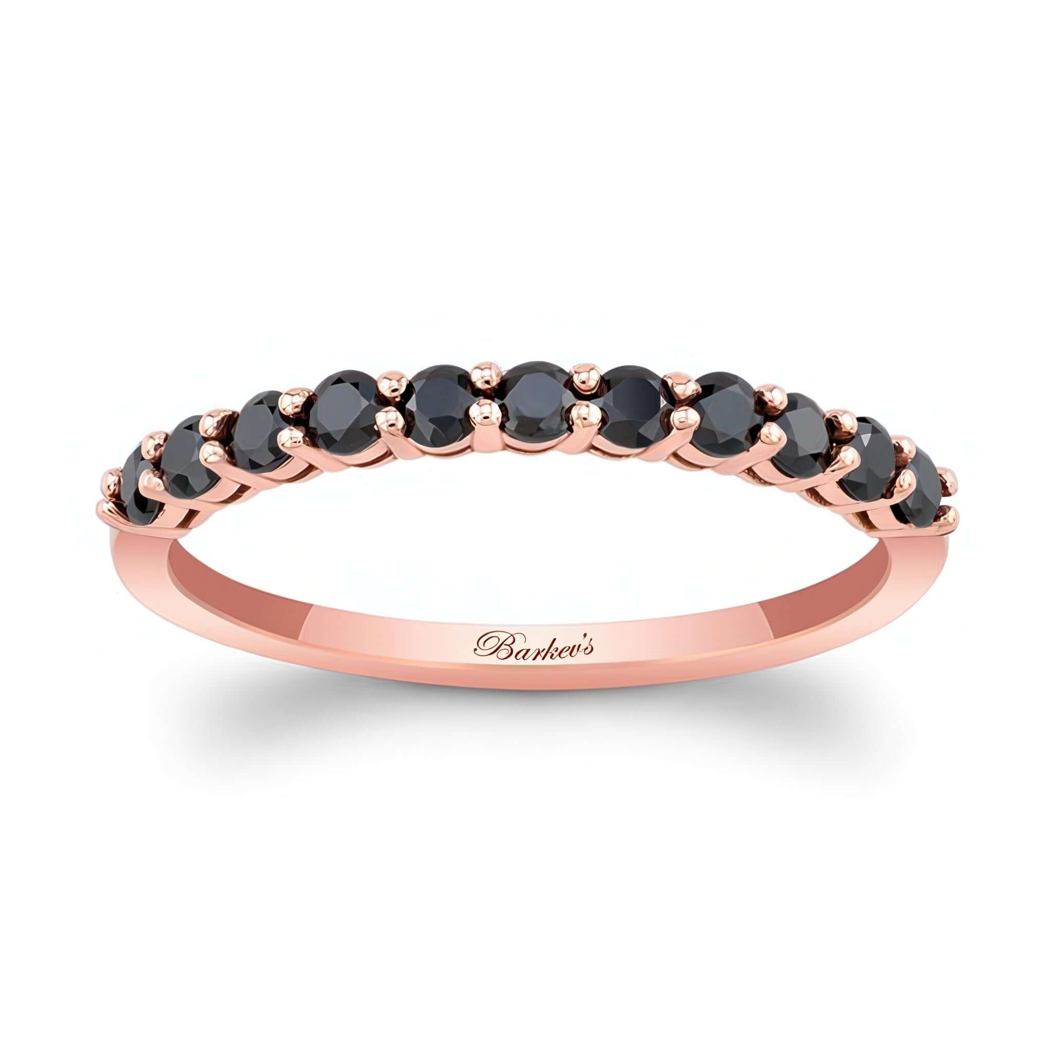 0.44 Carat Black Diamond Half Eternity Band