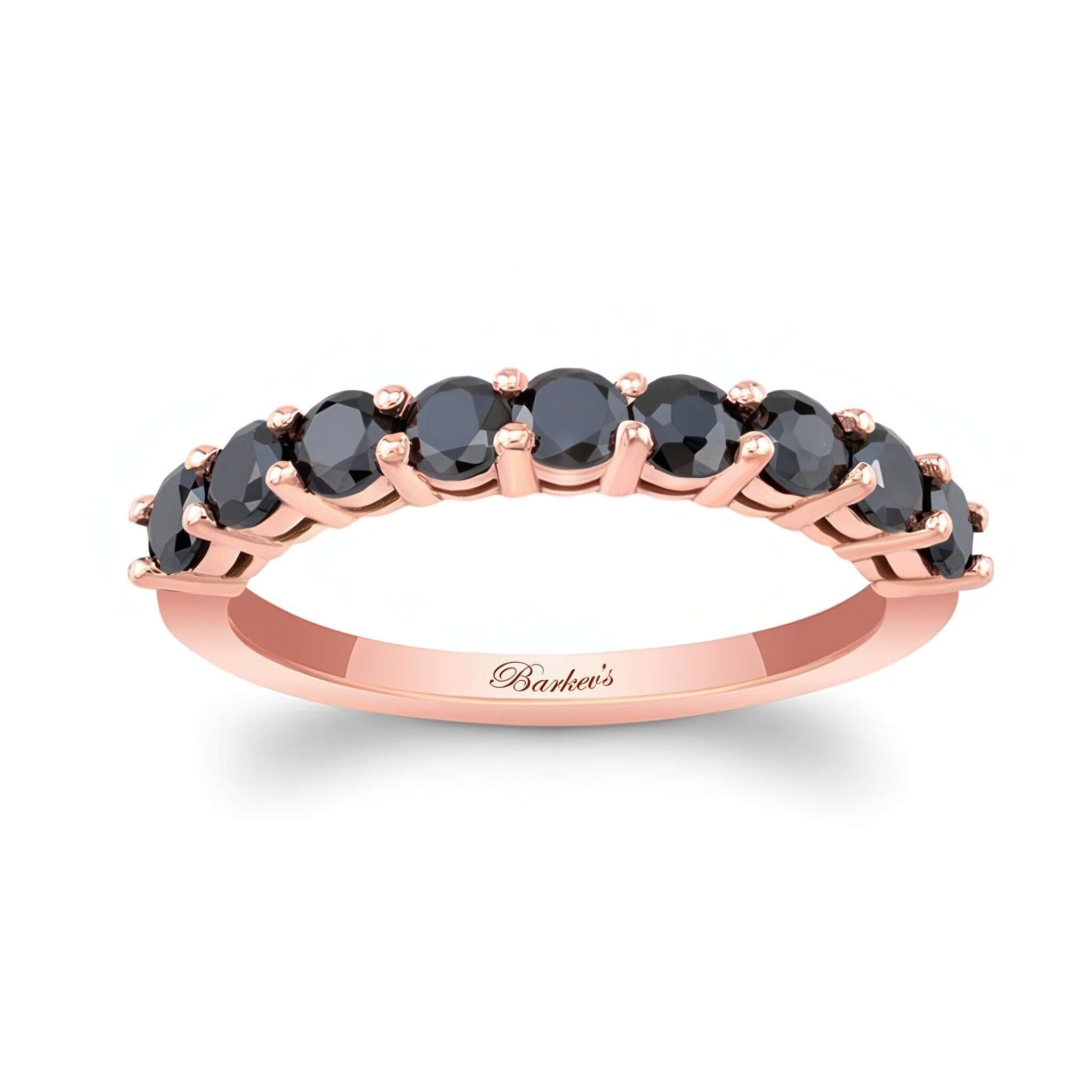 0.90 Carat Black Diamond Half Eternity Band
