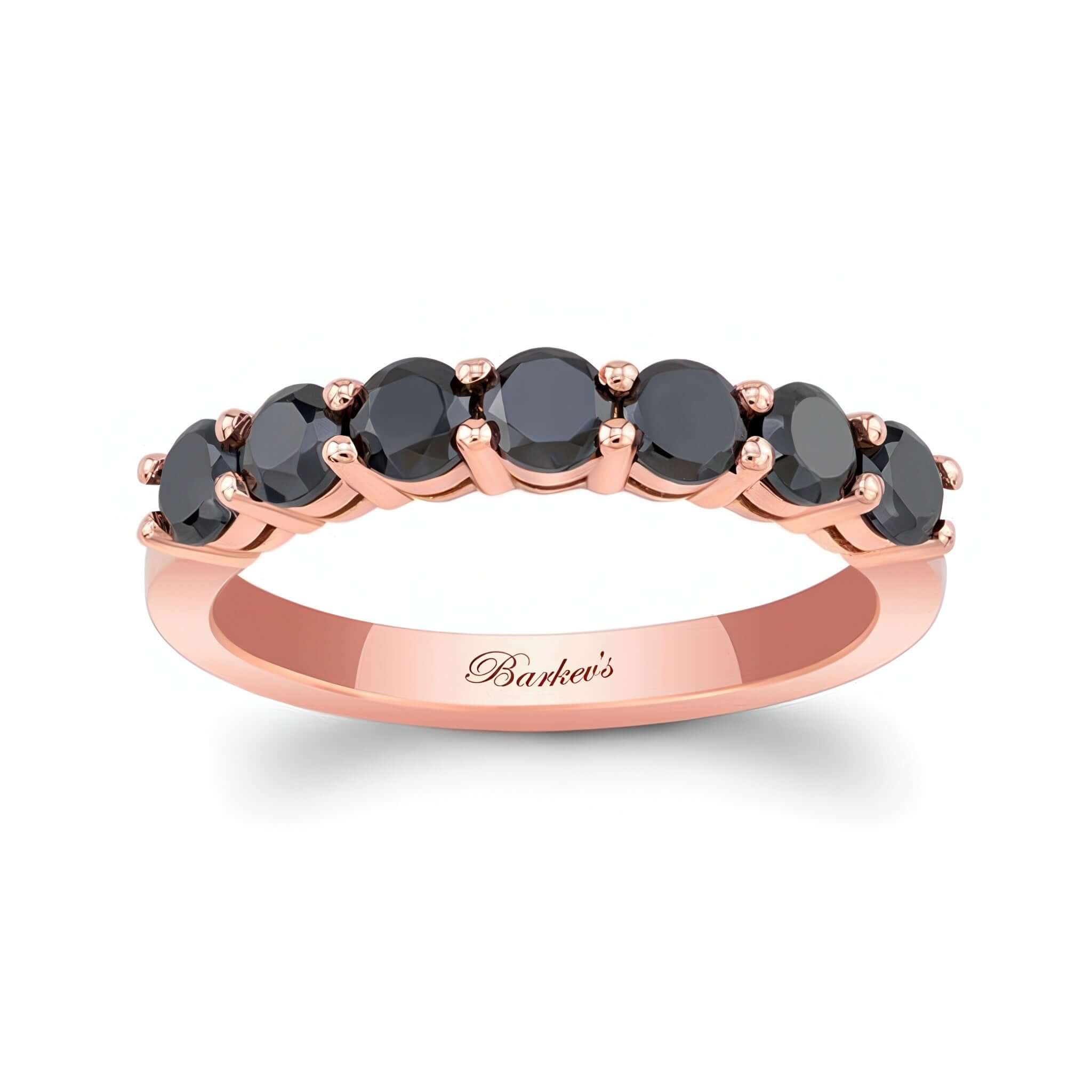 1.05 Carat Black Diamond Half Eternity Band