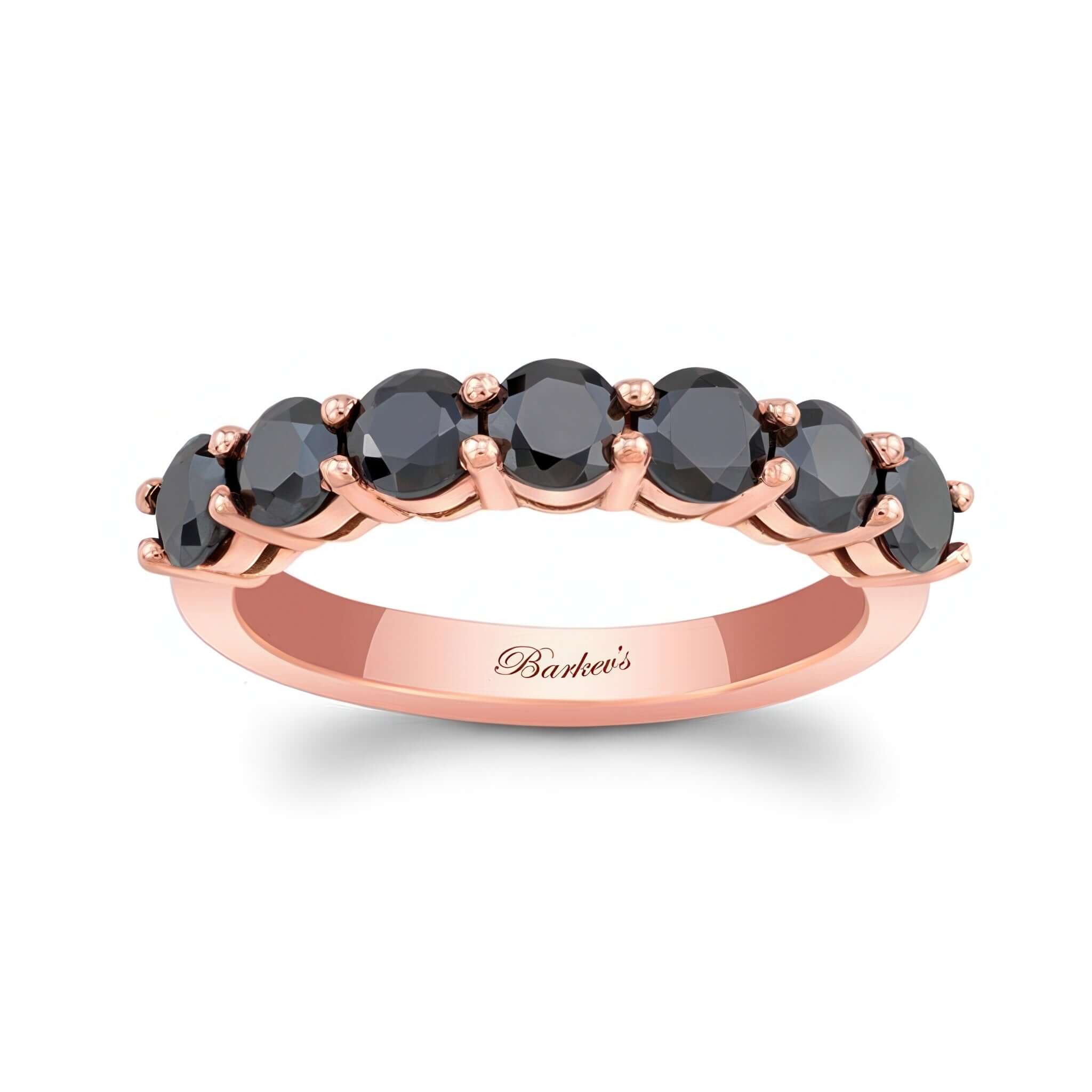 1.4 Carat Black Diamond Half Eternity Band