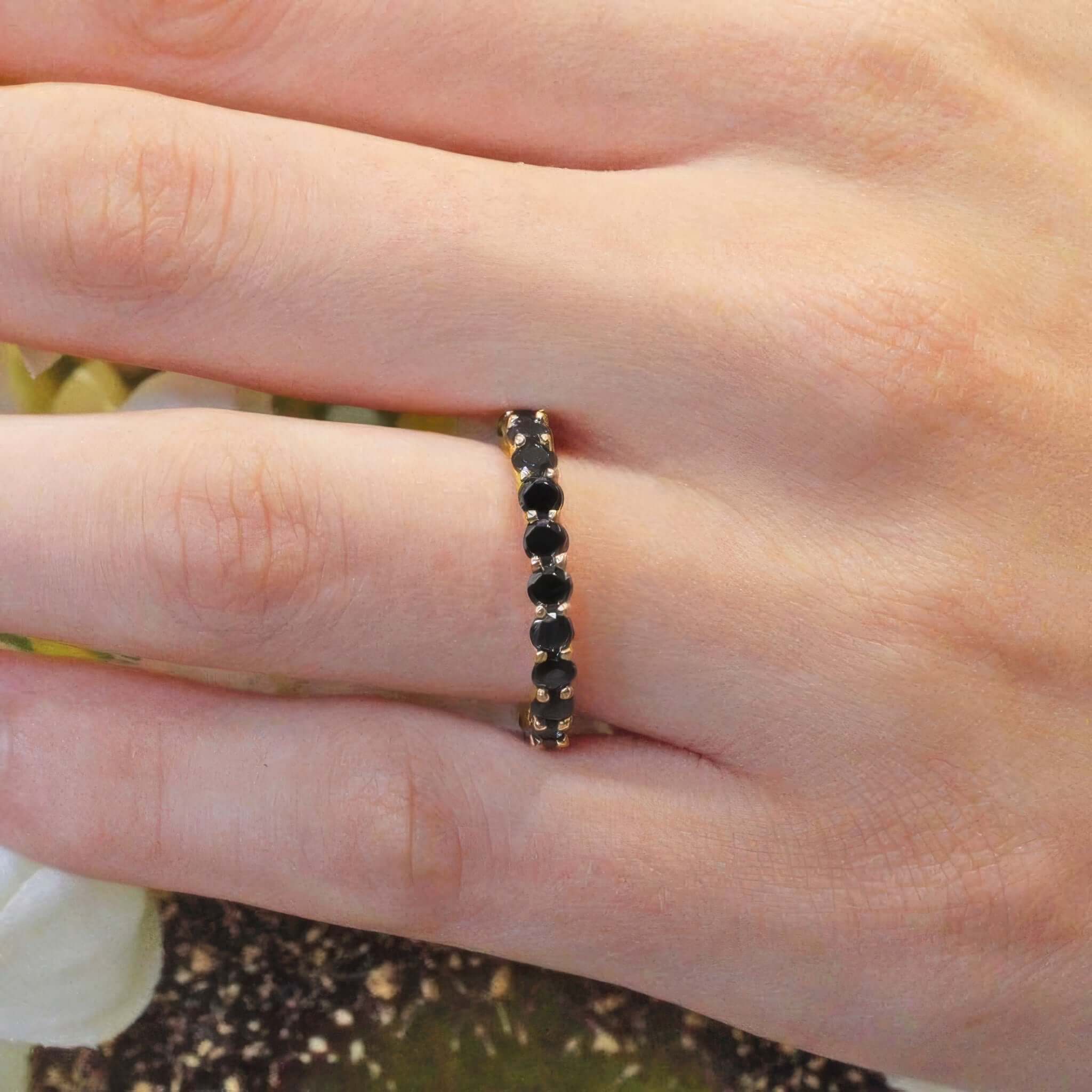 2 Carat Black Diamond Eternity Band