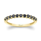 0.44 Carat Black Diamond Half Eternity Band