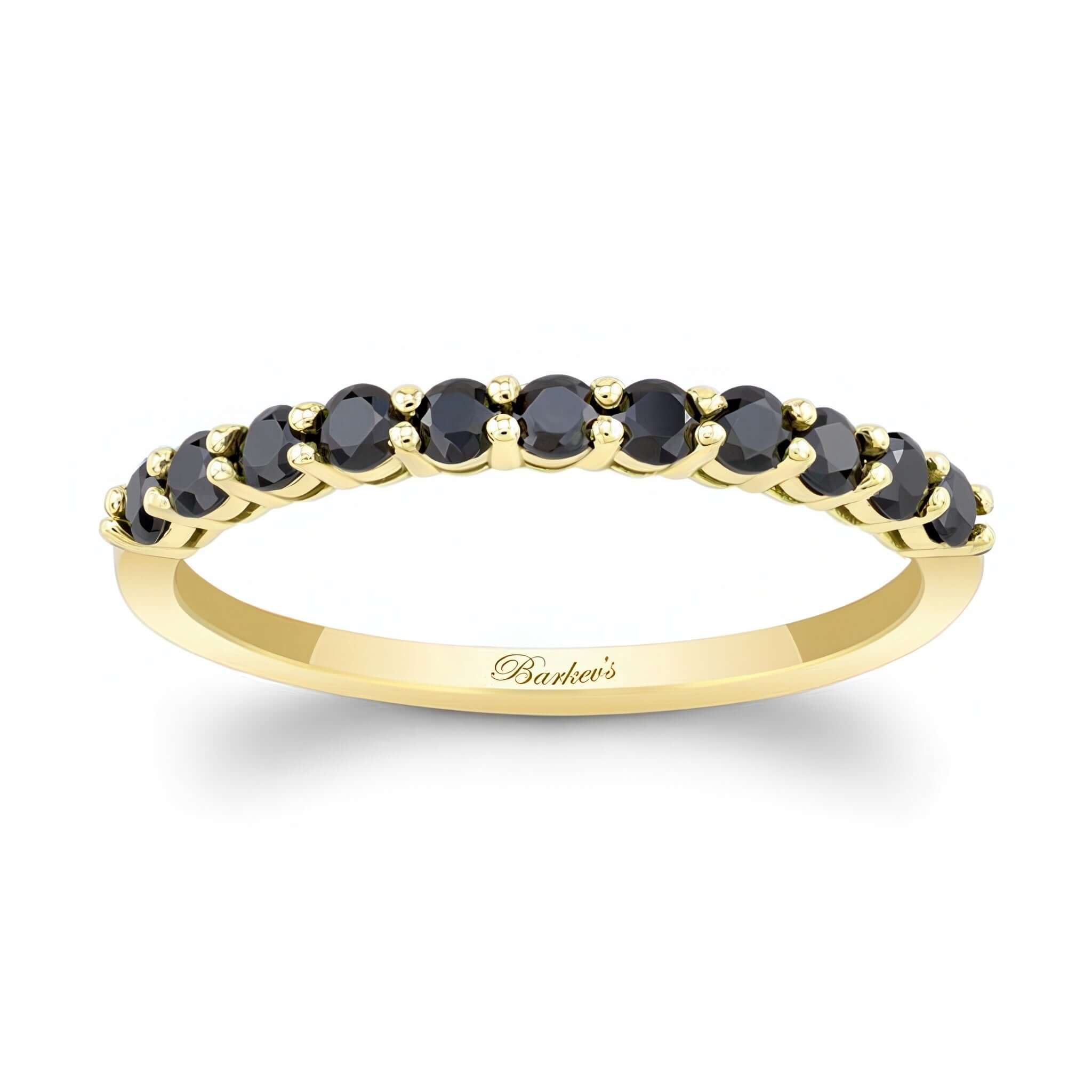 0.44 Carat Black Diamond Half Eternity Band