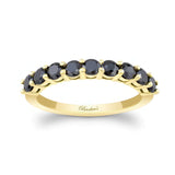 0.90 Carat Black Diamond Half Eternity Band