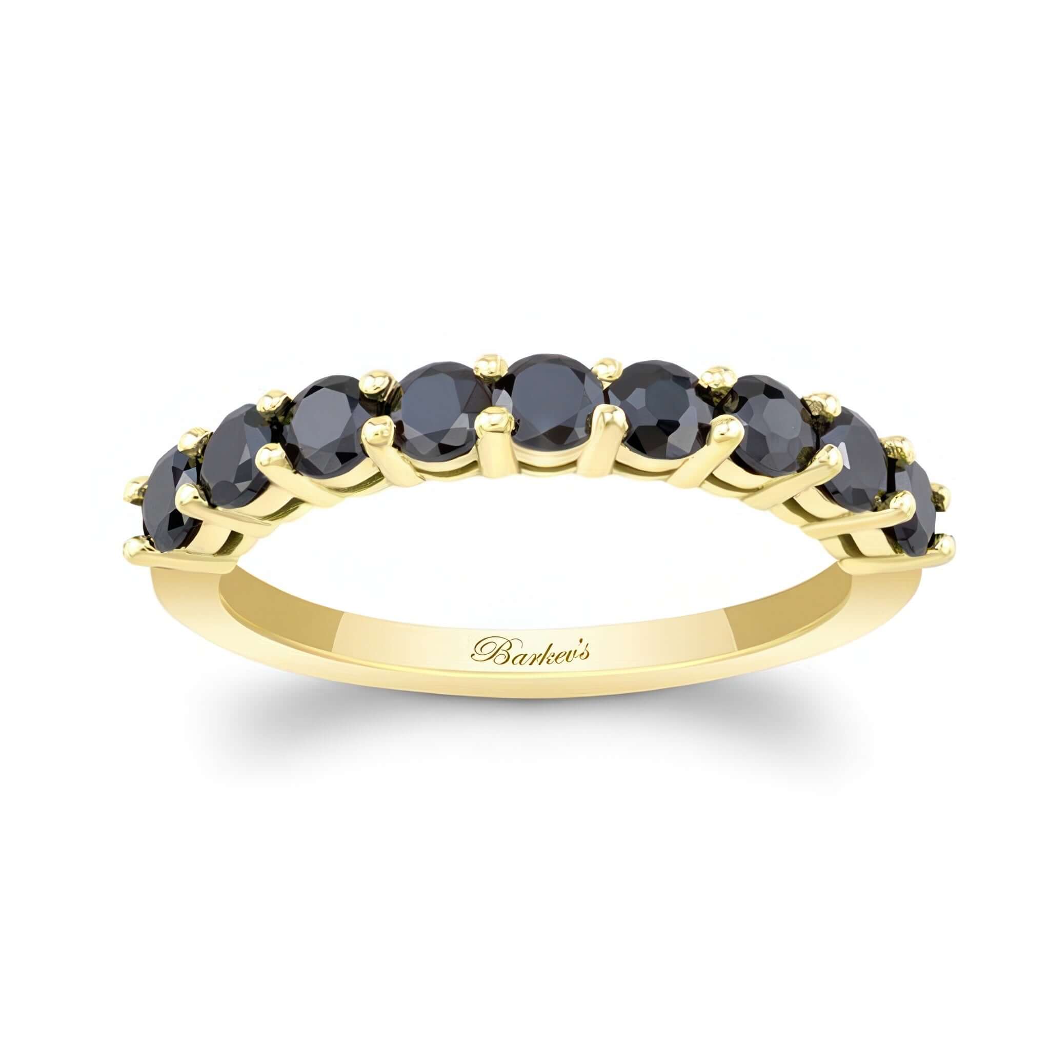 0.90 Carat Black Diamond Half Eternity Band