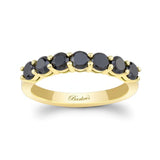 1.05 Carat Black Diamond Half Eternity Band