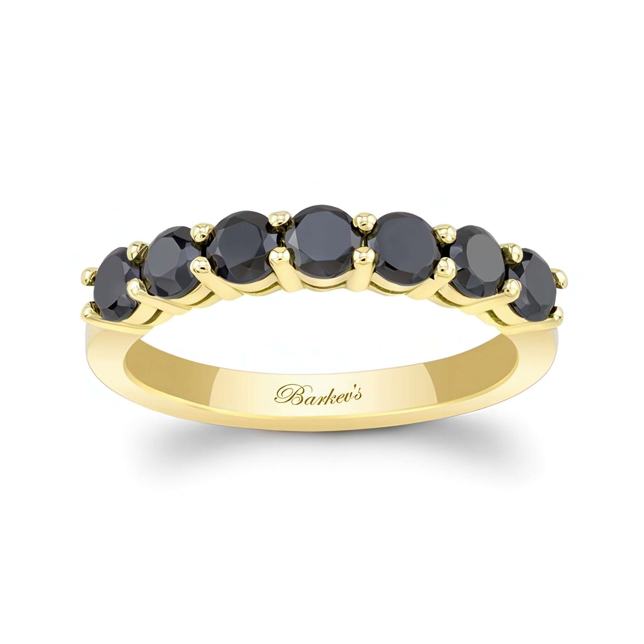1.05 Carat Black Diamond Half Eternity Band