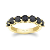 2.1 Carat Black Diamond Half Eternity Band