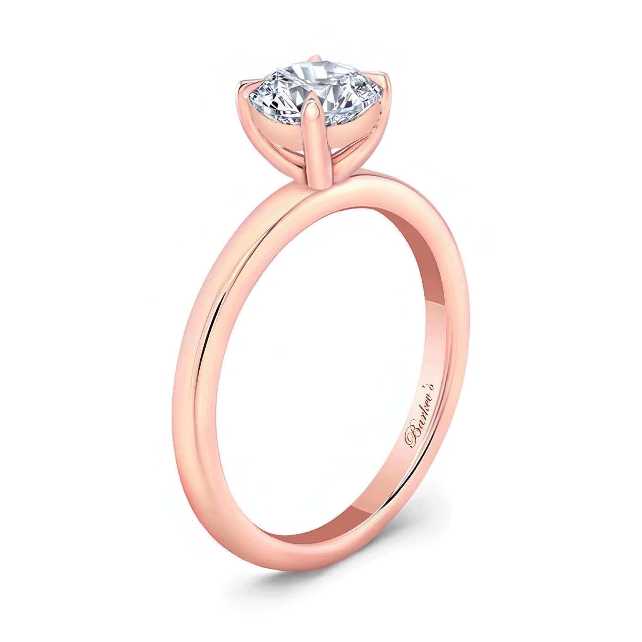 Lab Diamond Solitaire Ring in a minimal prong set design with a round center, showcasing a stunning modern look.