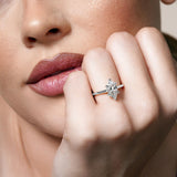 Marquise Moissanite Solitaire Ring