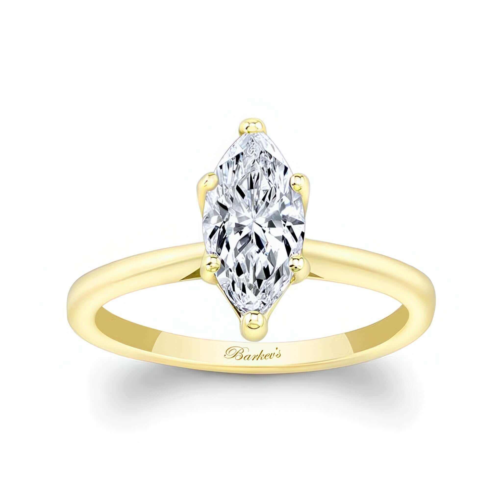 Marquise Moissanite Solitaire Ring